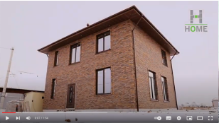 Обзор построенного дома из кирпича S = 150 м2