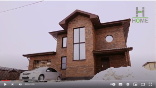 Обзор построенного дома из кирпича S = 200 м2